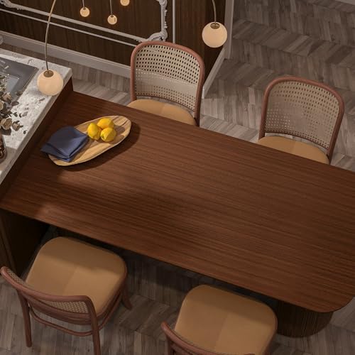 JSEVEM 16"¡¿118" Walnut Wood Wallpaper Peel and Stick Faux Brown Walnut Wood Grain Contact Paper Self Adhesive Wood Wallpaper Vinyl Wrap Furniture Sticker for Kitchen Countertops Cabinets Table Desk