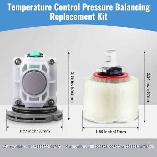 Dreyoo Pressure Balancing Unit Compatible with American Standard M952100-0070a and Pressure Balance Cartridge, Cartridge Replacement Kit for Bath Tub and Shower (Compatible with 023529-0070a)
