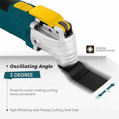 Enventor Multi Tool Saw, 2.5Amp Electric Oscillating Tool Kit Corded with 28pcs Saw Accessories, 6 Variable Speeds, 3¡Æ Oscillating Angle Oscillating Saw for Cutting, Scraping, Sanding