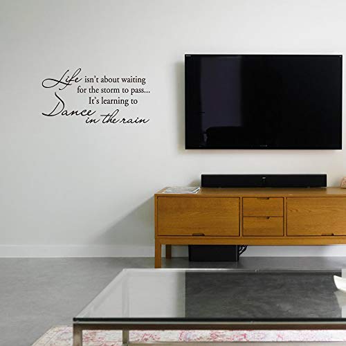 Life Isn't About Waiting for The Storm to Pass¡¦ It's Learning to Dance in The rain Vinyl Wall Decal Inspirational Quotes Wall D?cor