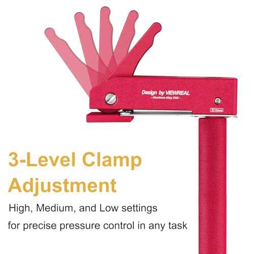 Bench Dog Clamp,3/4"(19mm) Bench Dog Hole Clamp for Woodworking, Adjustable Quick-Lock Bench Clamps for Woodworking, Non-Marring Pads, Long Handle Holdfast for MFT Table (6-Piece Set)