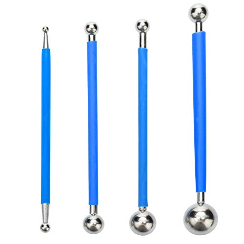 Concrete Countertop Caulking Tool Metal Ball Tile Caulk Finishing Tool Double Steel Pressed Ball Tile Grout Repairing Stick 8 Pack