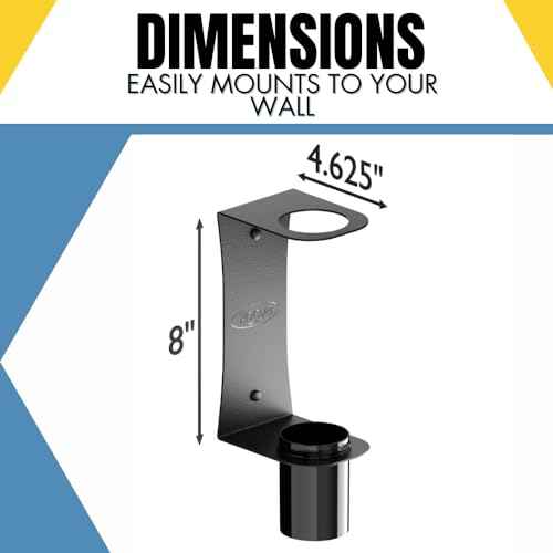 Koova Metal Wall-Mounted Oil Funnel Holder - Made in USA - Includes Hardware, Garage & Workspace Organization