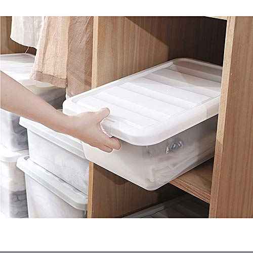 Cand 2 Pack Plastic Storage Bins with Lids, Latching Totes for Storage, 14 Qt Plastic Latching Box