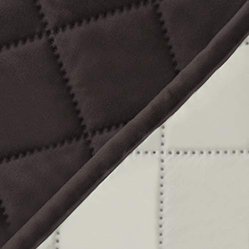 Easy-Going 4 Seater Sofa Slipcover Reversible Sofa Cover Water Resistant Couch Cover with Foam Sticks Elastic Straps Furniture Protector for Pets Children Dog Cat (XX-Large, Chocolate/Ivory)