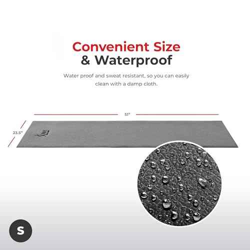 Sunny Health & Fitness Non-Slip Home Gym Mat ? Workout Floor Protection Foam Pad for Treadmill, Bike, Elliptical, Yoga and Exercise Equipment or Standing Desk in 4 Size Options