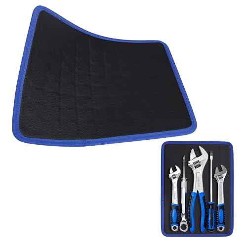 Magnetic Tool Mat, Magnetic Mat with PVC Layer, 14.71" x 9.44" Heavy Duty Magnetic Tool Holder, Non-Slip Parts Organizer for Garage Workshop Auto Repair