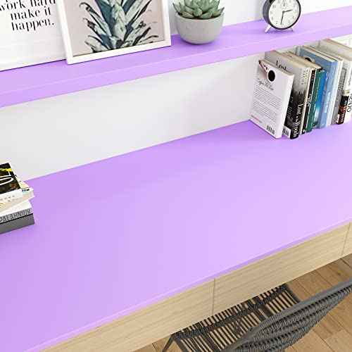 YENHOME Purple Contact Paper Peel and Stick Purple Wallpaper Vinyl Wrap for Cabinets Walls Removable Self Adhesive Textured Peel and Stick Wallpaper for Bedroom Classroom Wall Paper Matte 17.7"X80"