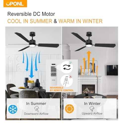 Black Ceiling Fan with Light 52inch, Low Profile, Remote Control, Downrod Mount, Noiseless, Reversible, 6CCT, Dimmable, 6 speeds, Timeable, Ceiling Fans with Lights for Living Room, MDF