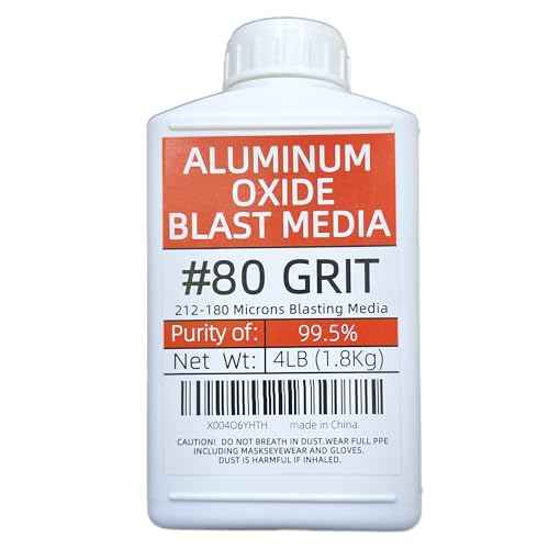 #80 Grit Aluminum Oxide Sandblasting Medium (4 Lbs/1.8 Kg) Fine Sandblasting Medium - Application: Used As Abrasive And Medium For Sandblasting Cabinets And Sandblasting Machines. (Purity 99.5%)