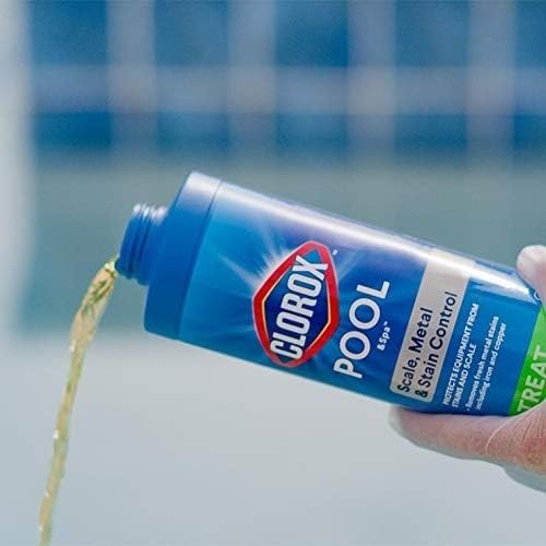 Clorox® Pool&Spa™ Swimming Pool Scale, Metal & Stain Control, Prevents Metal Stains and Scale Formation, Removes Metal Stains, 1 Quart (Pack of 1)