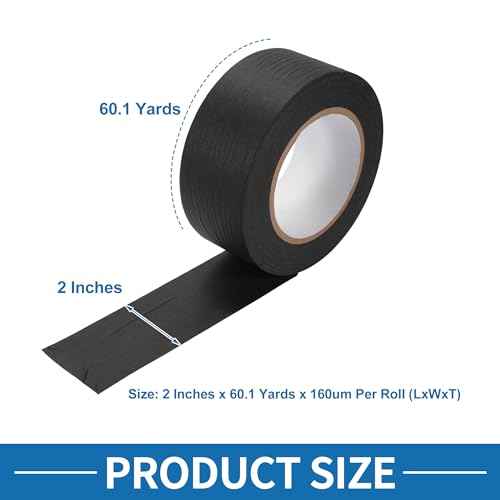 Painters Tape Easy Removal 2 Inches x 60.1 Yards Masking Master Tape Black