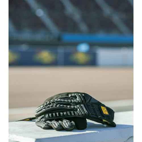 Mechanix Wear M-Pact Impact Resistant Work Gloves - Durable Safety Gloves for Men - Touchscreen Capable - Machine Washable - Breathable - Large - Black