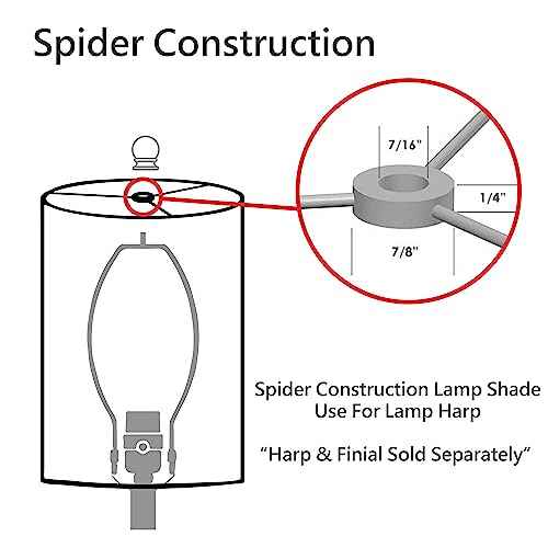 Aspen Creative 33171, Mushroom Pleated Traditional Sienna Brown Spider Lamp Shade, 6-1/2" Top x 15" Bottom x 11" Slant