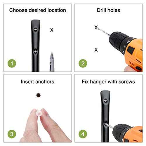 Garage Storage Jumbo Arm Hook Heavy Duty Wall Mount Organizer Utility Garden Hanger with EVA Protector (6 Pcs 10" J Hooks)