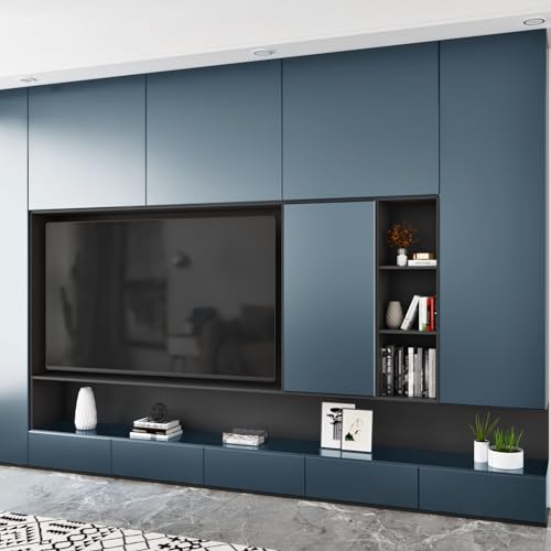Wallercity Metal Indigo Peel and Stick Contact Paper for Countertops Navy Blue Stainless Steel Peel and Stick Wallpaper Self Adhesive Refrigerator Cover Film Contact Paper for Cabinets 15.8''x78.7''