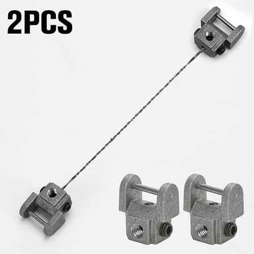 2Pcs Scroll Saw Blades Holders Conversion Kit, Universal Pin-Less Adapter Metal Upper/Lower Blade Clamp Holders Accessories Part, Suitable for Saw Blade Size 133 * 0.7 * 0.7 mm