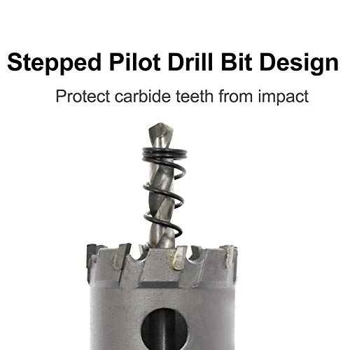 Hordion 1 3/8inch/35mm Carbide Hole Saw Cutter Drill Bit Tooth Tipped TCT Hole Cutter for Stainless Steel Sheet Metal Sheet Plastic FRP Board