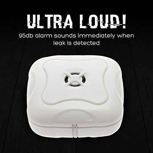 8 Pack Water Leak Detector - 95 dB Flood Detection Alarm Sensor for Bathrooms, Basements, Laundry Rooms, Garages, Attics and Kitchens by Mindful Design (White)