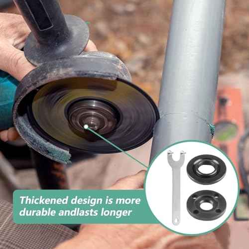 9pcs Angle Grinder Nuts, 1 Angle Grinder Wrench Spanner & 8 Angle Grinder Flange Nuts, 5/8-11 Metal Lock Compatible with Makita Dewalt Bosch Milwaukee Ryobi Metabo Grinder Nuts