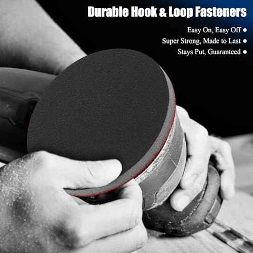 20 Pcs 800 Grit Sanding Sponge Discs, Hook and Loop Sanding Block Wet Dry Sandpaper Sponge Discs, Soft Foam Sanding Pads Washable & Reusable Sand Block for Metal Wood Polishing (800 Grit)