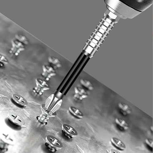 PH2 Phillips Bits Set High Magnetic Cross Head Drill Bit Phillips Screwdriver Drill Bit Set Anti-Slip Alloy Steel 1/4 Hex Shank Impact Bits 6 Pack