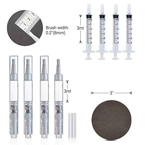 4 Count Touch Up Paint Brush Pen for Painting Walls, House Paint Drywall Repair Brushes kit for Wood Furniture, Desks, Fence Scratches(3ml)