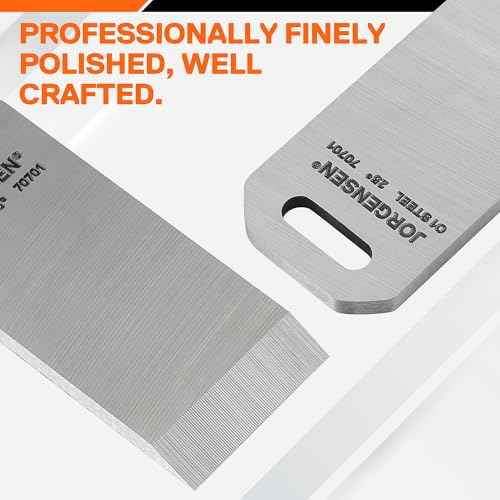 JORGENSEN Mini Block Plane Blade - for Mini Wood Planer, Professional Level O1 Steel Blade, High Hardness & Long Edge Retention, 3mm Thickness Replacement Blade