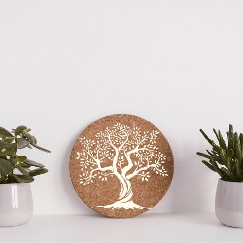 Tree of Life Wall Stencil Template 11.8 x 11.8 Inch Reusable Plastic Tree Stencil for Painting on Wood Wall Floor Fabric Glass Furniture, Tree DIY Home Decor Or Craft Stencil