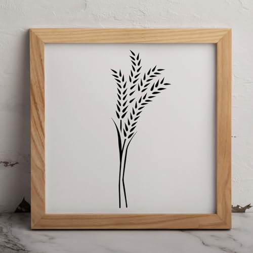 MAGJUCHE Wheat Stencil 6 Inches, Reusable Wheat Stencil for Painting DIY Crafts Decor