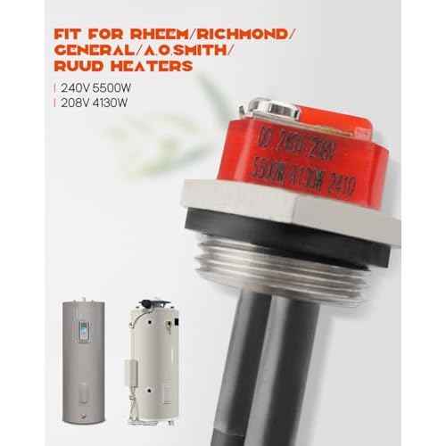 Water Heater Element Replacement SP10869PH 5500W Fit for Rheem Richmond General A.O.Smith Ruudheaters, Replace SP10552PH, SP10872PL, UV12905, 5500W, 2PCS