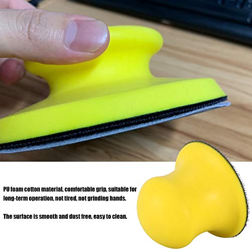 Round Hand Sanding Blocks 2/3/4/5inch Foam Hand Sanding Pad Block Dust (3 Inch)