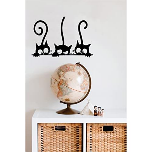 Decaltor Wall PVC Wall Sticker Decal Quote Art Vinyl Cat Pattern 8''¡¿12' Black
