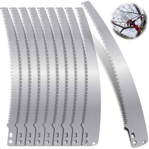 10 Pcs 12 Inch Pole Saw Blade Tree Pruner Replacement Blade Compatible with Corona TP 3841 TP 3811 TP 3714 TP 3712 TP 3702 TP 2712 TP 2612 TP 2512 Pruning Saws Trimmers, 3 Cutting Surface