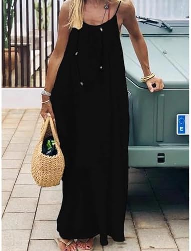 Womens Summer Casual Sleeveless Backless Cami Sundress 2026 Vacation House Dress