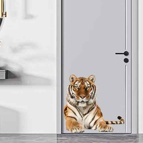 ELANE Tiger Wall Decor - 2 Sheets of Decals and Stickers for Kids, Baby, Bedroom, Bathroom, Living Room