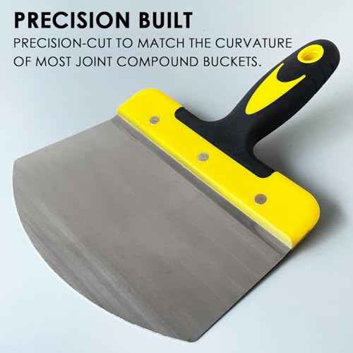 Stainless Steel Bucket Scoop 6.7 inch for Drywall,Plaster,Stainless Steel Bucket Scoop,Idea for Clean Paint,Mortar,Putty