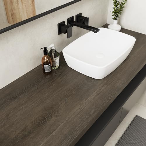 VaryPaper Cedar Brown Wood Contact Paper Peel and Stick Countertops Waterproof Wood Grain Vinyl Wrap for Cabinets Self Adhesive Wooden Wallpaper Wooden Look Contact Paper for Desk Table 15.7''x78.7''