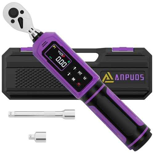 Digital Torque Wrench 3/8 Drive, 0.66-44.25 Ft.lb / 0.9-60 Nm Inch Pound Torque Wrench with Dual Direction Ratchet, ¡¾1% Accuracy with Vibration, Buzzer and LED Alert