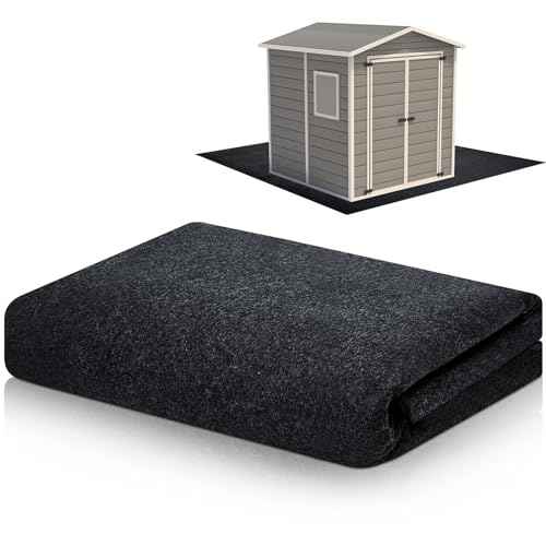 Haull Outdoor Storage Shed Floor Moat Waterproof Outdoor Carport Mat Thickened Soft Patio Furniture Pad Washable with Non Slip Backing, Storage Shed Not Included(8.2 x 10.2 ft)