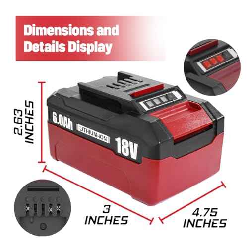 2-Pack 18V 6Ah Battery Pack Compatible with Einhell Tools X-Change 4511396 4511437 Cordless Power Tools