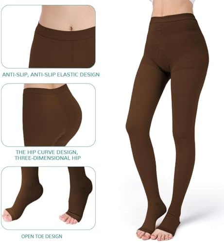 Medical Compression Pantyhose Stockings for Women Men Plus Size Support Hose 20-30mmHg Firm Graduated Tights Treatment