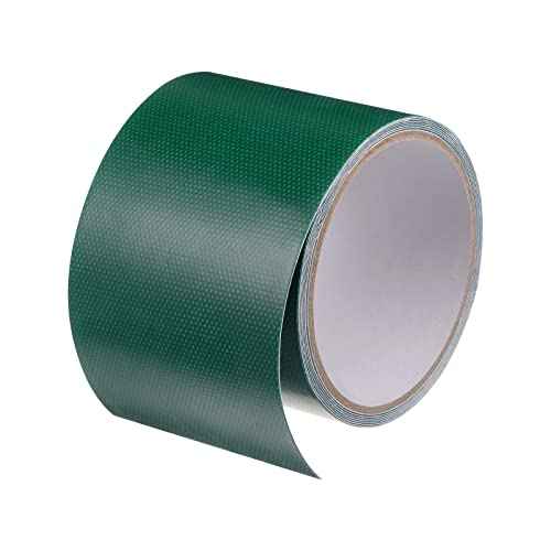 HARFINGTON Tarpaulin Repair Tape, 3.15" x6.6ft Universal Waterproof Awning Cloth Repair Tape for Crafts Home Improvement Outdoor Tent, Dark Green