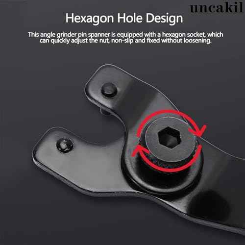 Adjustable Angle Grinder Spanner Wrench Universal Tool Small Pin Spanner Wrench,A Locknut,Pocket Door Suitable for 4 ",5", 6 ",7" and 9" Electric Angle Grinders(Blue,Including One Hex Key)