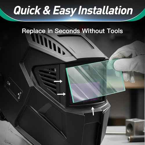 5 per pack - 770237/231921 Inside Lens Cover for Digital Performance Helmets Front Cover Lens for Digital Infinity Series Welding Helmet - High Clarity Replacement Welding Helmet Lens