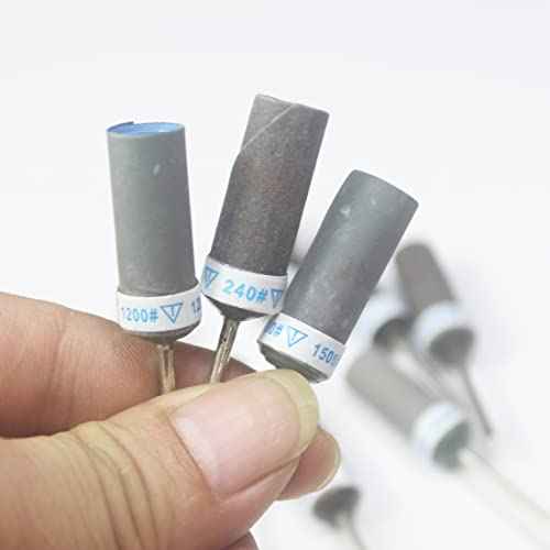 ?????? ???? 10 Pcs Mixed Grit Sandpaper Rolls Set,3/32 Inch Shank Abrasive Sanding Sleeve for Rotary Tool
