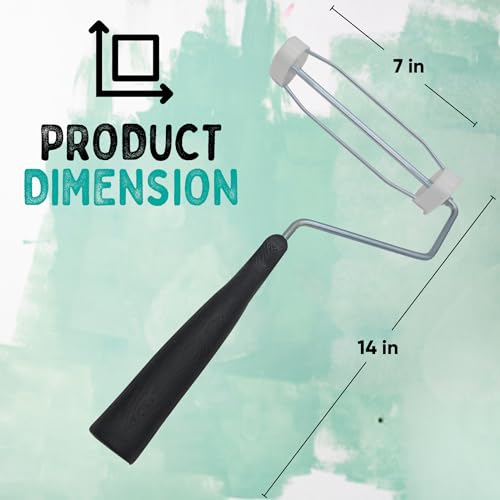 Paint Roller Frame, for Walls, Ceiling on All Surfaces 4-Wire Cage Frame, Choose 9" / 7" / 4" / 3" (7 Inch Frame)