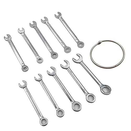 Mini Wrench Set Open End Wrench Combination Wrench Sets With Chain Ring Metric Type Wrenches (10pcs)