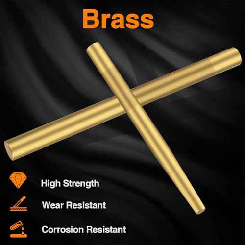 Brass Drift Pin Punch Set Hand Tool Punches 3/8in to 5/8in 3/4in Mechanic¡¯s Non-Marring Chisel Punches for Vehicles and Home use