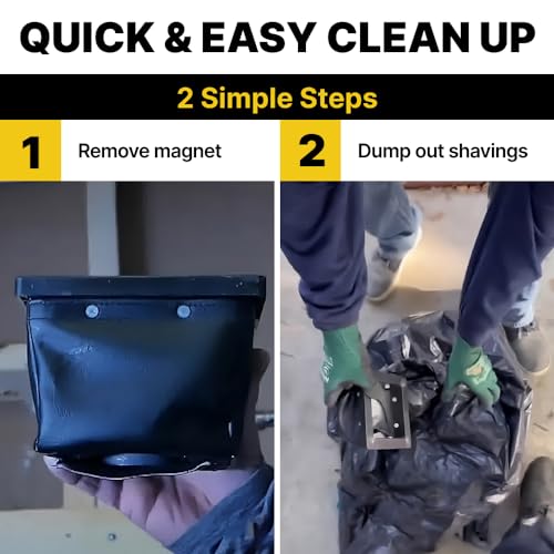 Rack-A-Tiers Dirt Bag Electrical drilling catcher bag for Magnetic metal shavings, Non-Conductive Electrical Safety Drilling Tool Bag, 5X5X4 (84000)